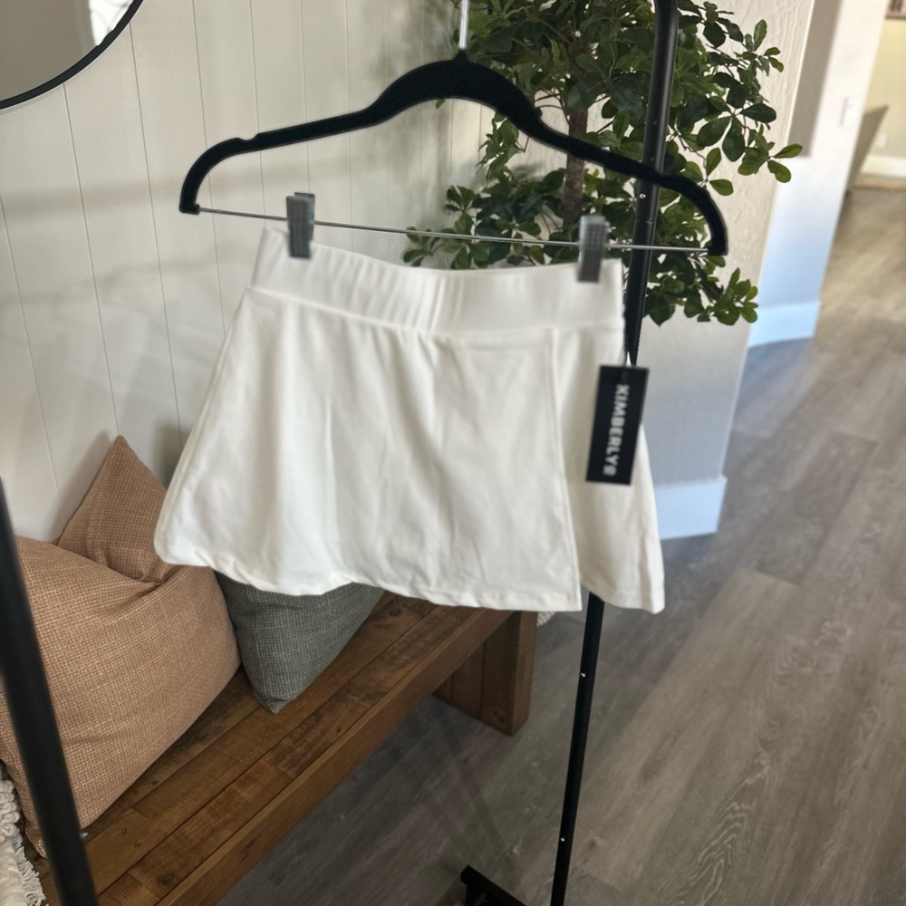 Kimberly slit mini skirt, with built in shorts